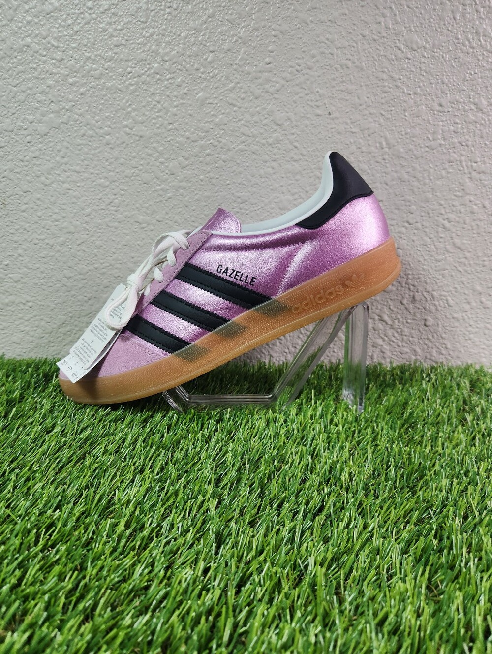 Size 10.5 adidas Gazelle Indoor Bliss Lilac Metallic Gum Wmn